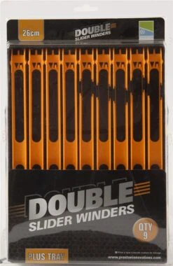 Double Slider Winders In Tray - 13cm Yellow X20 Winders