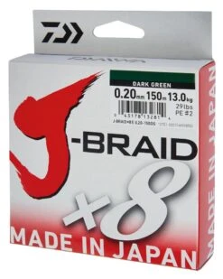 Daiwa J-Braid X8 150m - 9lb 0.06mm 150m Chartreuse