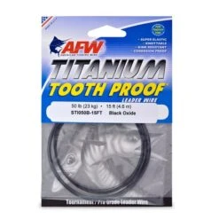 Titanium Tooth Proof Single Strand Leader Wire 15ft - 15lb