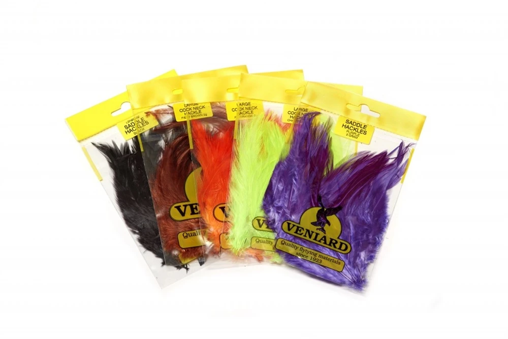 Large Cock Neck Hackles - 2g Black