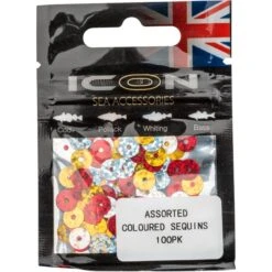 ICON Assorted Coloured Sequins - 100pk