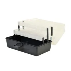 Shakespeare Cantilever Tackle Box - 30 X 17 X 14cm 2-Tray Black