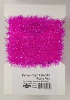 15mm Plush Transluscent Chenille - Fl. Dark Pink