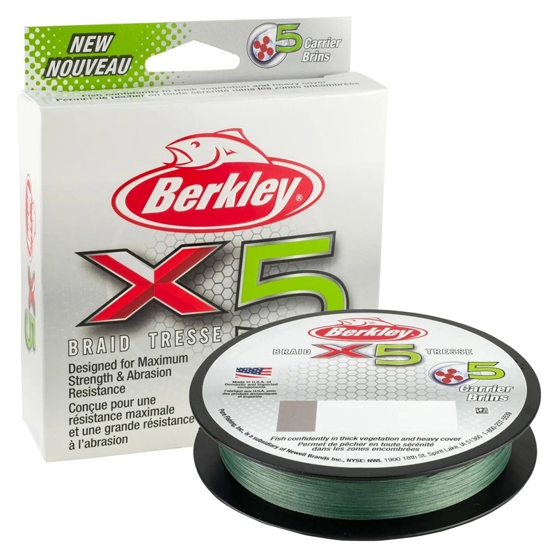 Berkley X5 Low-Vis Green Braid - 14 Lb / 6.4kg 150m