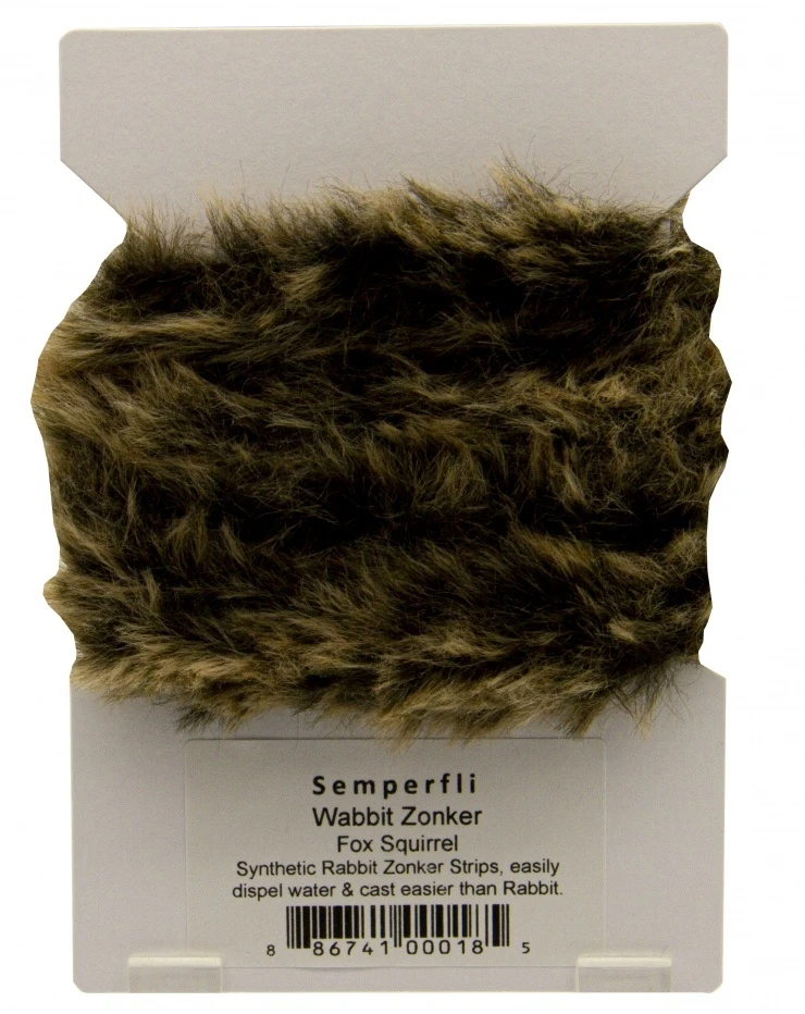 Synthetic Rabbit Zonker Strips - Arctic Fox - Image 2