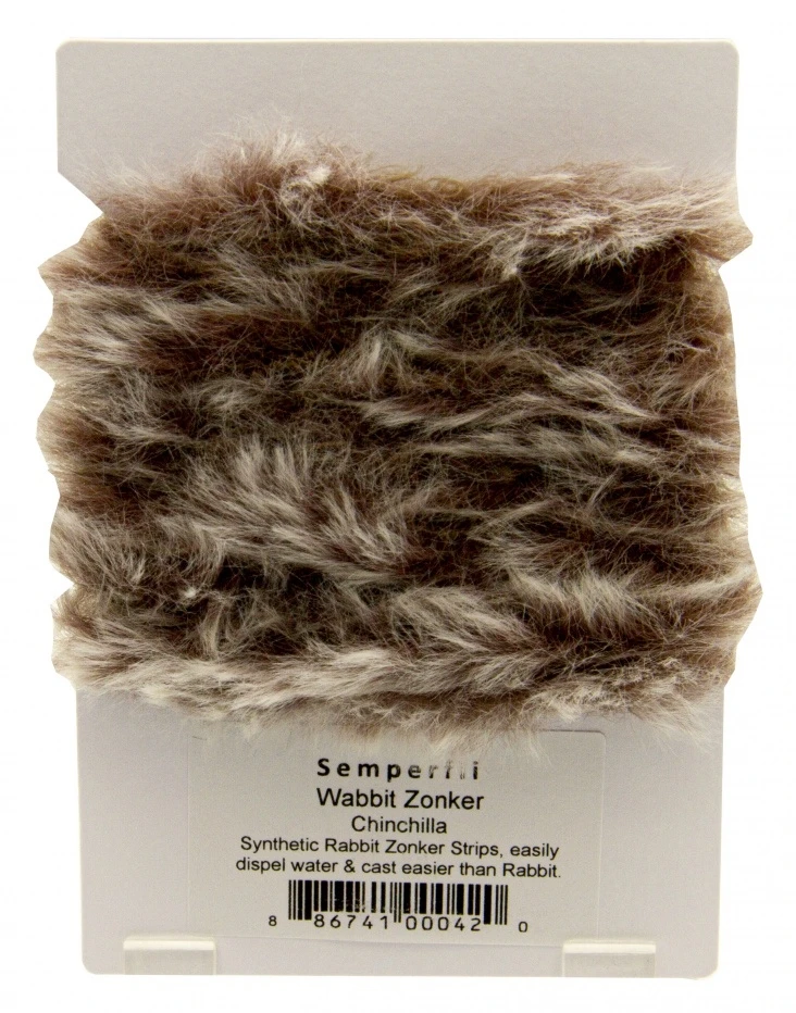 Synthetic Rabbit Zonker Strips - Arctic Fox