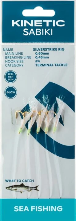 Kinetic Sabiki SilverStrike Fishskin/Flash Rig - #4