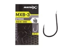 Matrix MXB-3 Extra Strong Feeder Barbed Spade End Hooks - Sz 12