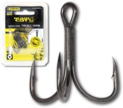 BLACK CAT Curved Point Treble Hook DG Coating - Sz 1 5pcs