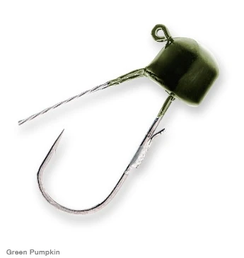 Z-Man Finesse Shroomz Weedless Jig Heads - 1/10oz Green Pumpkin 5pcs