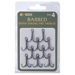 Drennan E-SOX Extra Strong Treble Hooks - Barbed Size 4